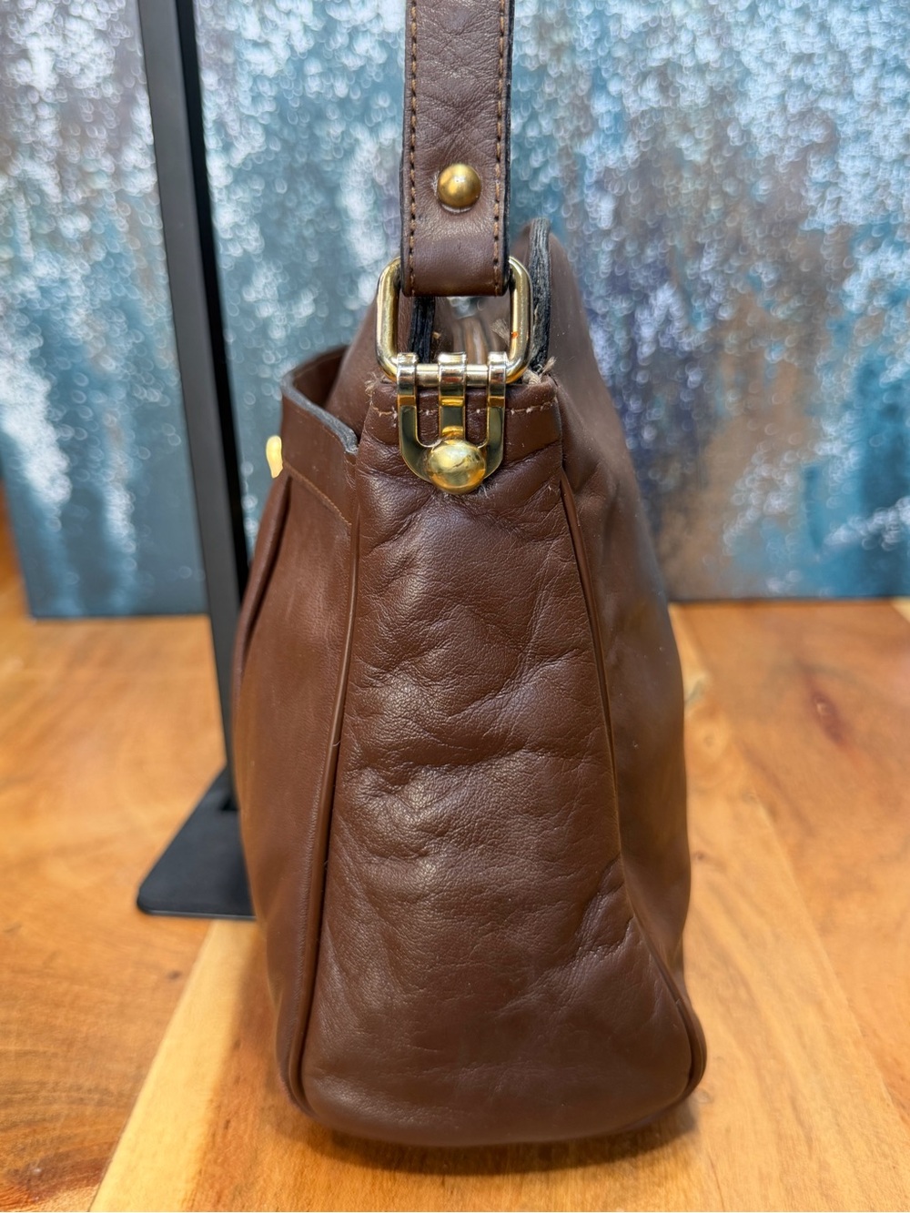 Etienne Aigner Vintage Old Money Brown Leather Shoulder Bag (GVC) - Picture 8 of 14